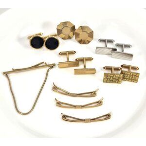 All Krementz Signed Mens Vintage Jewelry Lot High Quality Pieces Cufflinks etc